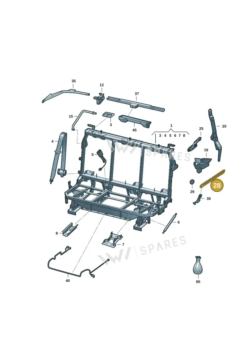 2K4885559 — Volkswagen Caddy Maxi Kombi (2020-2024) diagram 2ka884000, position 28