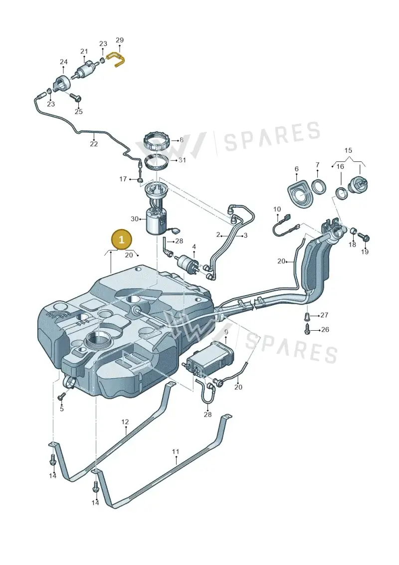 2K5201060C — Volkswagen Caddy kombi (2015-2020) diagram 866201400, position 1