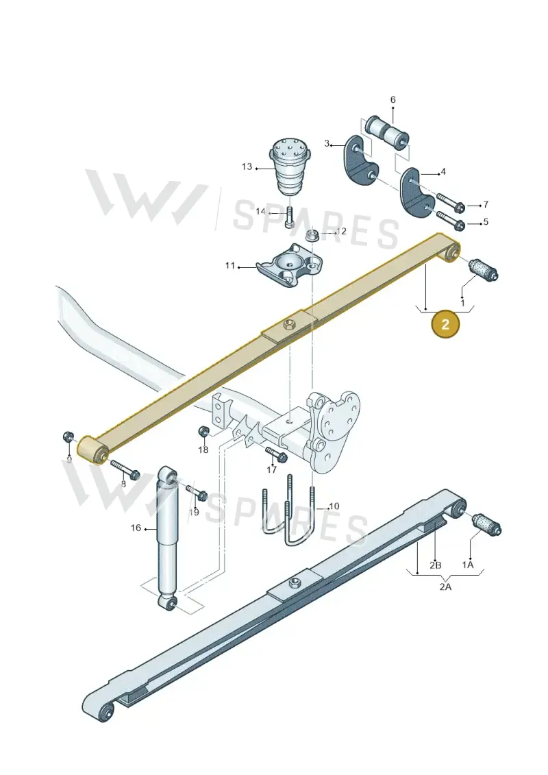 2K5511151G — Volkswagen Caddy kombi (2015-2020) diagram 443511000, position 2
