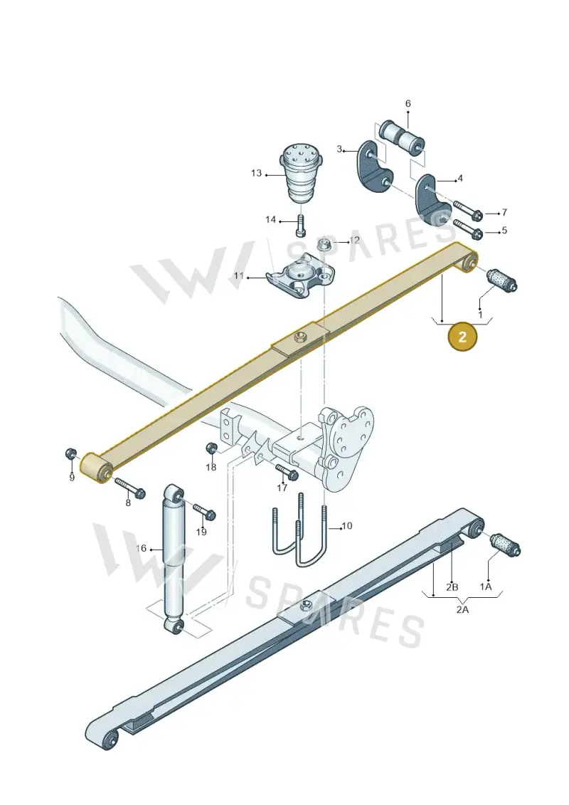 2K5511151J — Volkswagen Caddy kombi (2015-2020) diagram 443511000, position 2