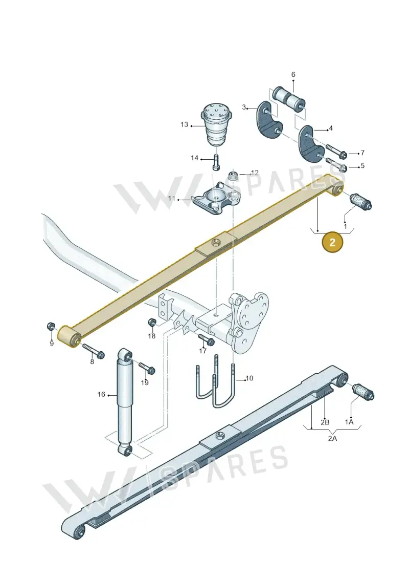 2K5511151K — Volkswagen Caddy kombi (2015-2020) diagram 443511000, position 2