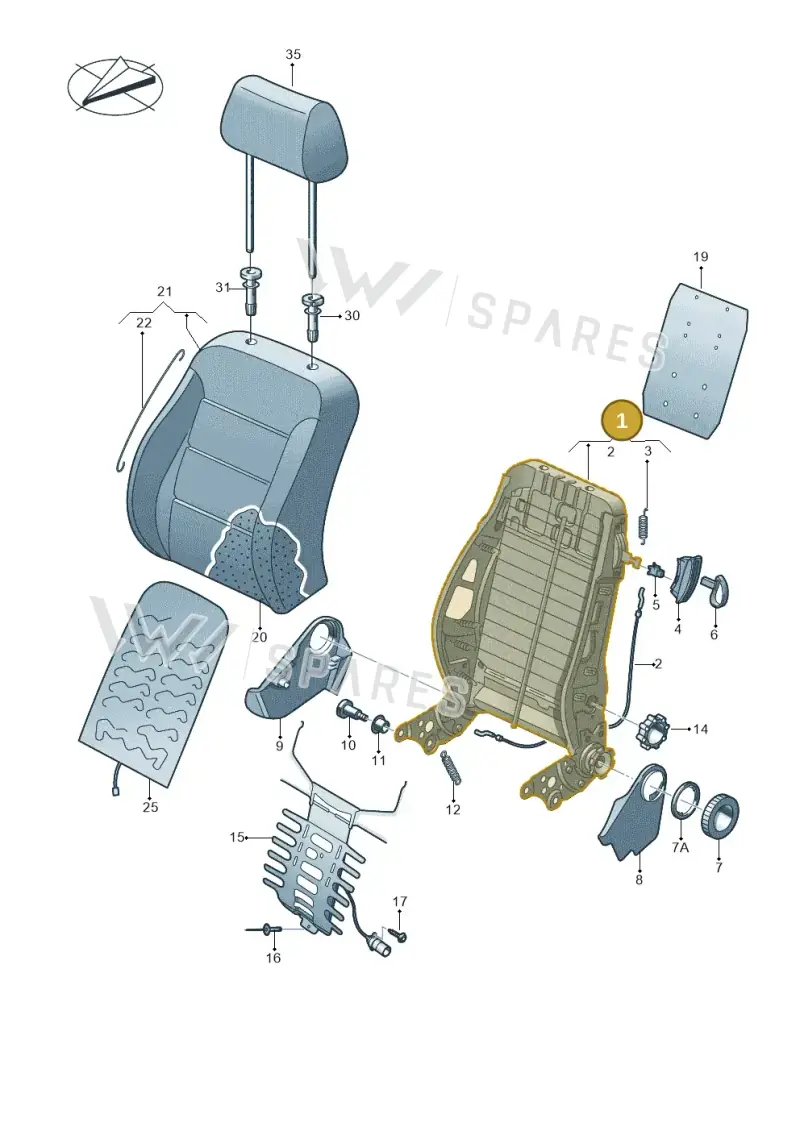 2K5881046 — Volkswagen Caddy (2015-2020) diagram 690881520, position 1