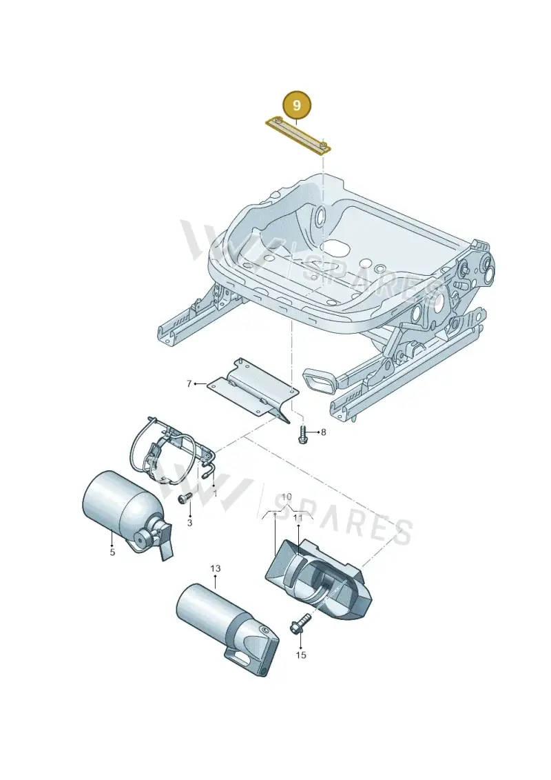 2K5881190 — Volkswagen Amarok twin cab (2022-) diagram 683860100, position 9