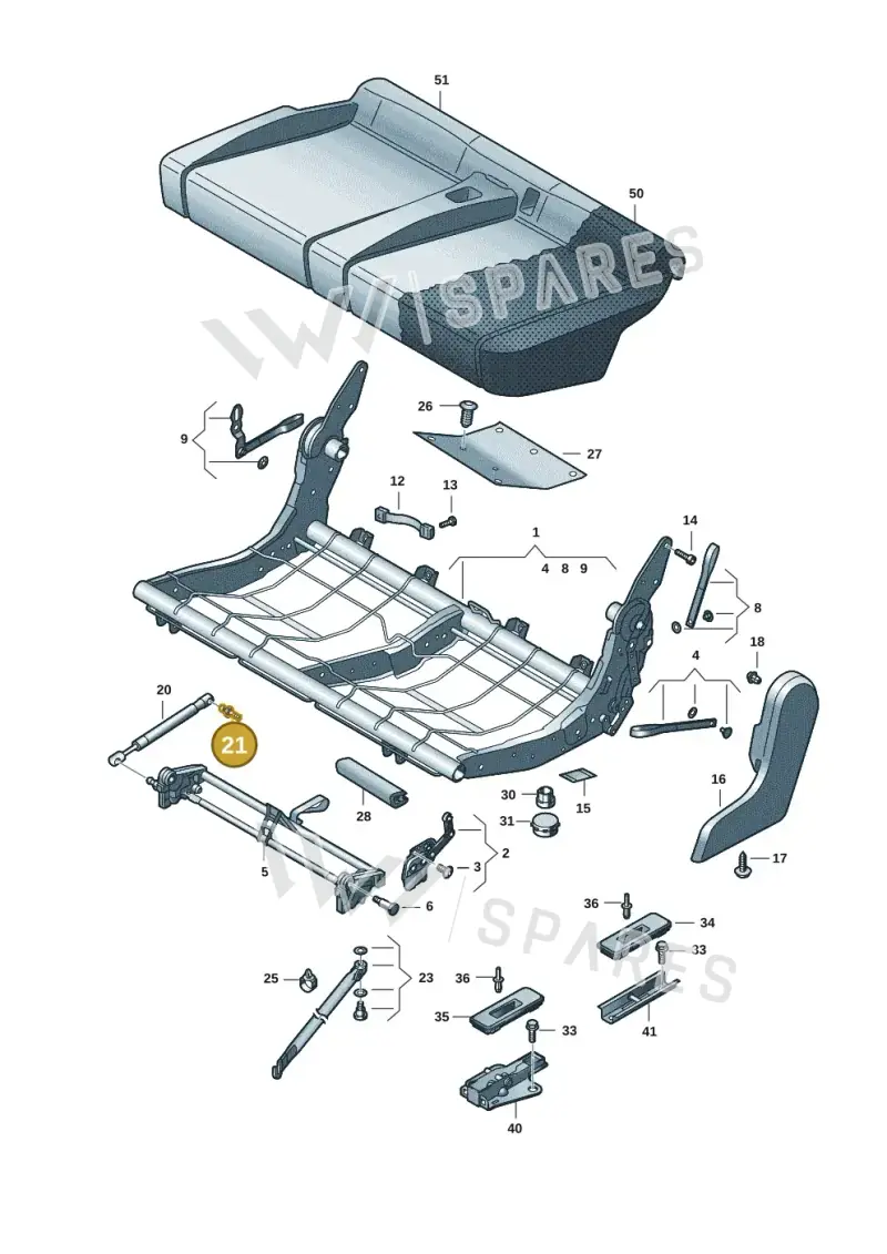 2K5883294A — Volkswagen Caddy Maxi (2020-2025) diagram 2ka883000, position 21