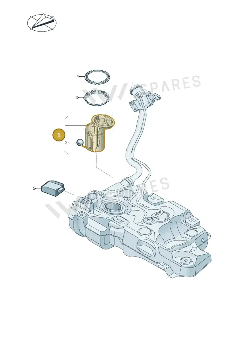 2K5919051A — Volkswagen Caddy Maxi Kombi (2010-2015) diagram 746919300, position 1