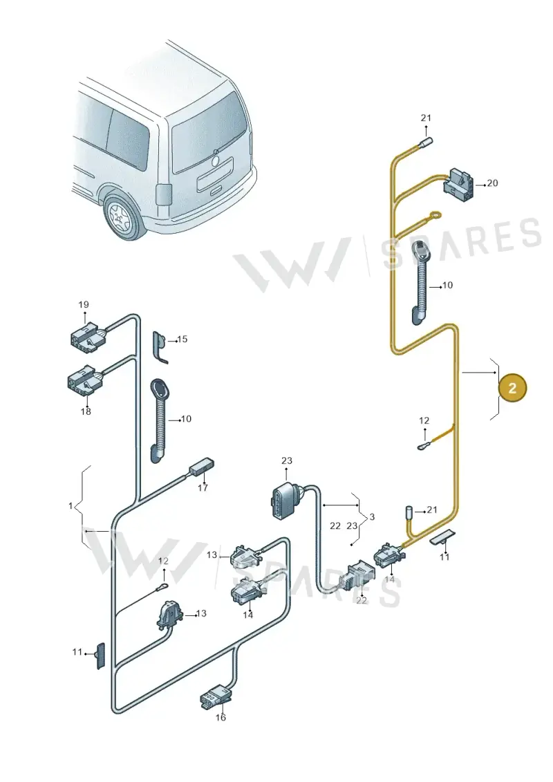 2K5971148B — Volkswagen Caddy (2015-2020) diagram 443972800, position 2