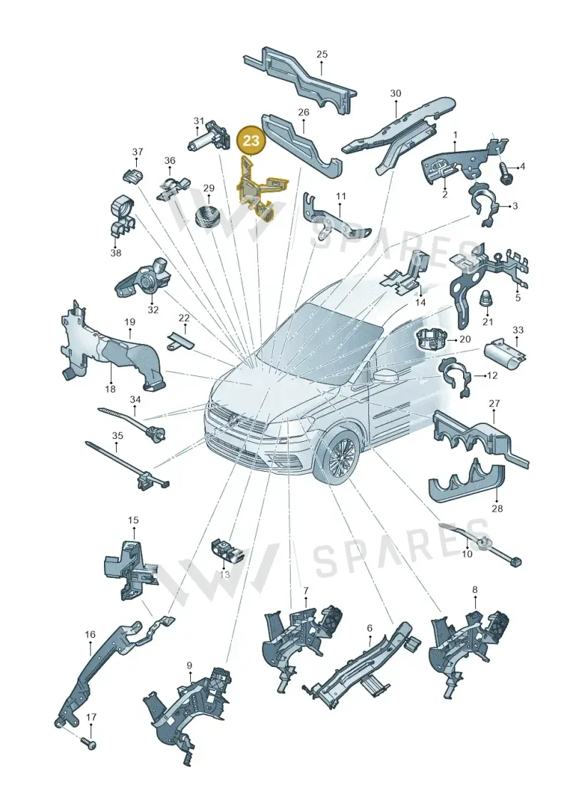 2K5971890 — Volkswagen Caddy kombi (2015-2020) diagram 866971840, position 23