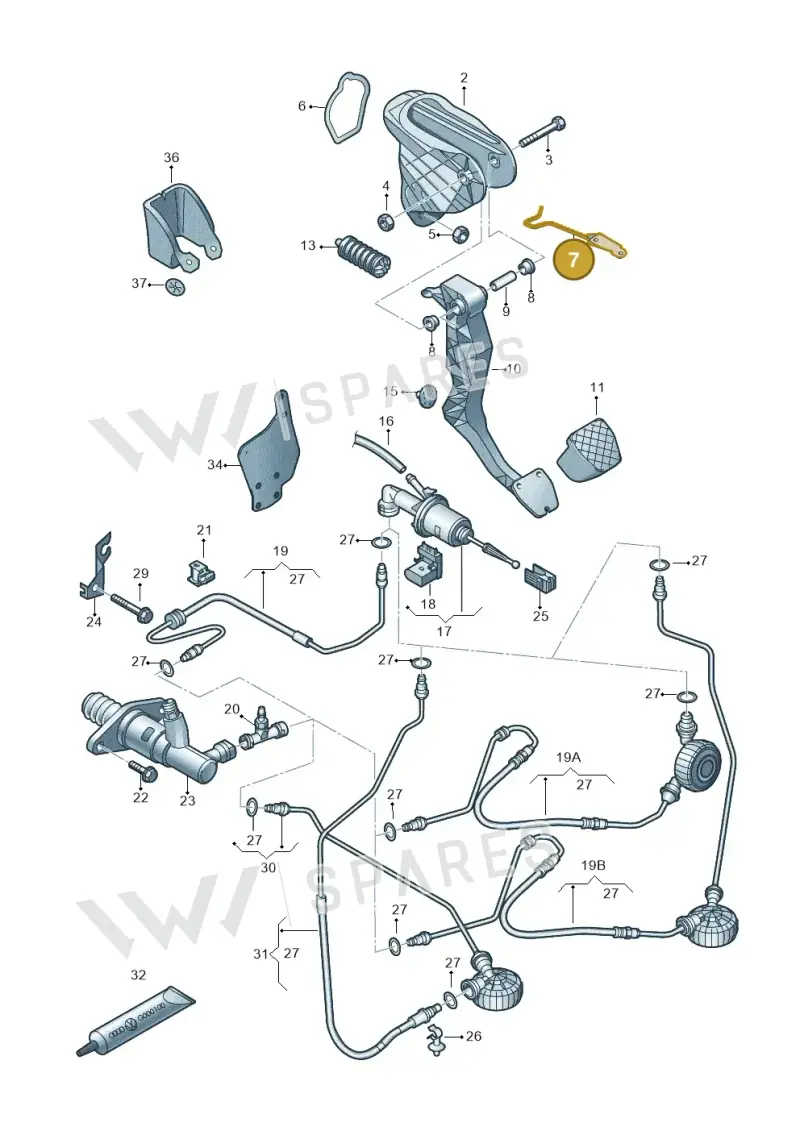 2K6721913 — Volkswagen Caddy kombi (2015-2020) diagram 718721250, position 7