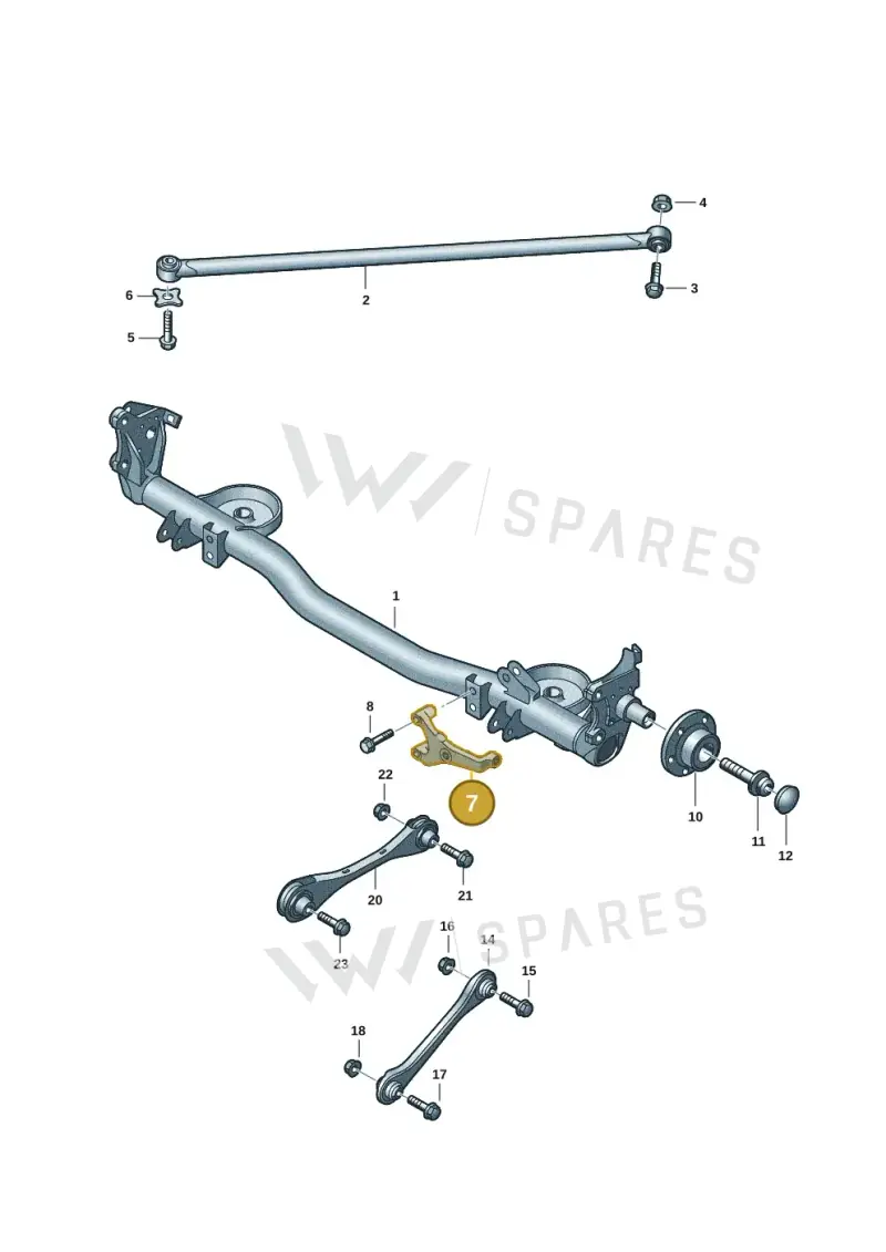 2K7501337 — Volkswagen Caddy Maxi Kombi (2020-2024) diagram 2ka501000, position 7