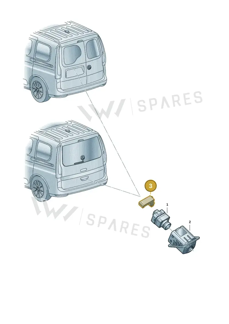 2K7807151B — Volkswagen Caddy Maxi Kombi (2020-2024) diagram 2ka907020, position 3