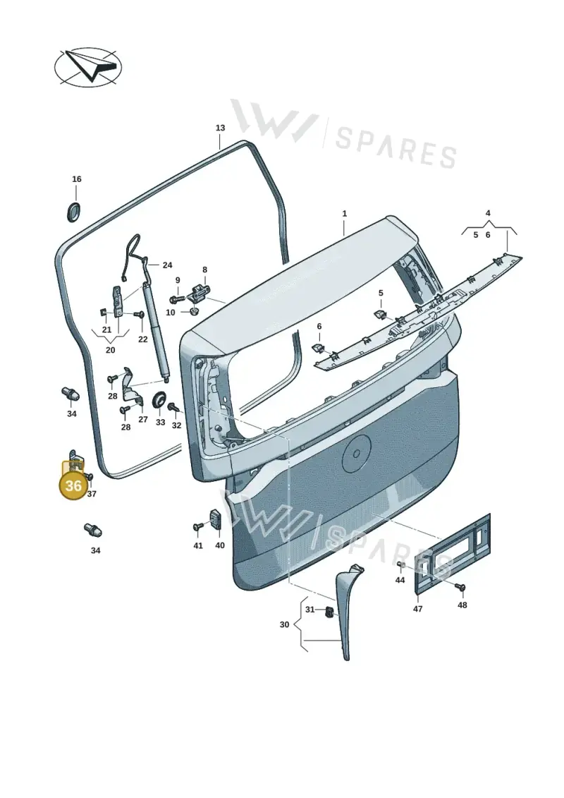 2K7827683A9B9 — Volkswagen ID.Buzz (2022-) diagram 15a827000, position 36