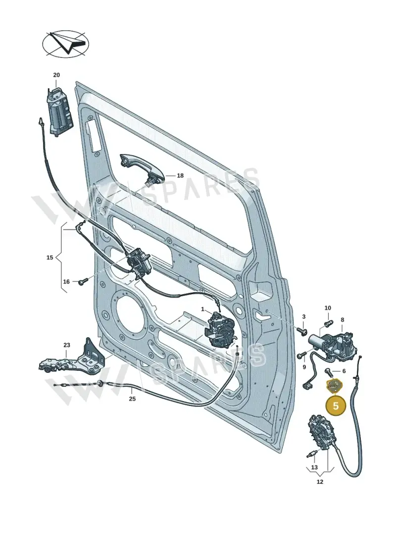 2K7843767 — Volkswagen Multivan (2021-) diagram 7t0843800, position 5