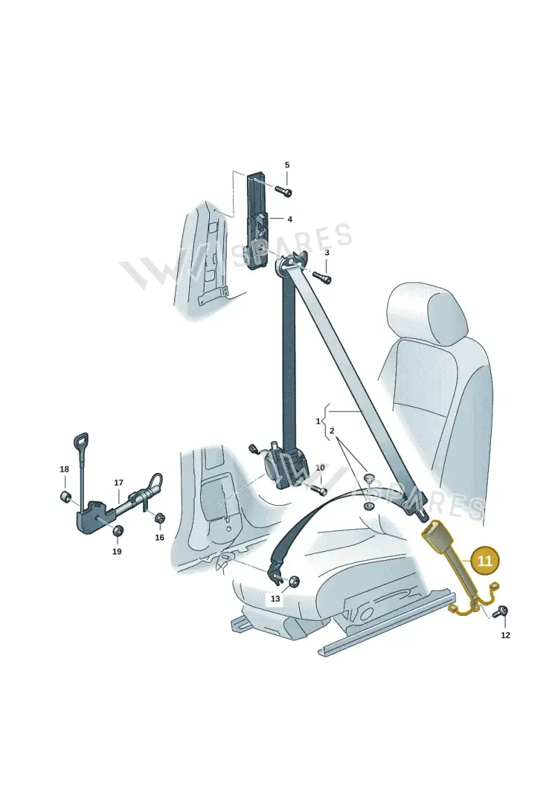 2K7857755DMNB — Volkswagen Caddy Maxi (2020-2025) diagram 2ka857060, position 11