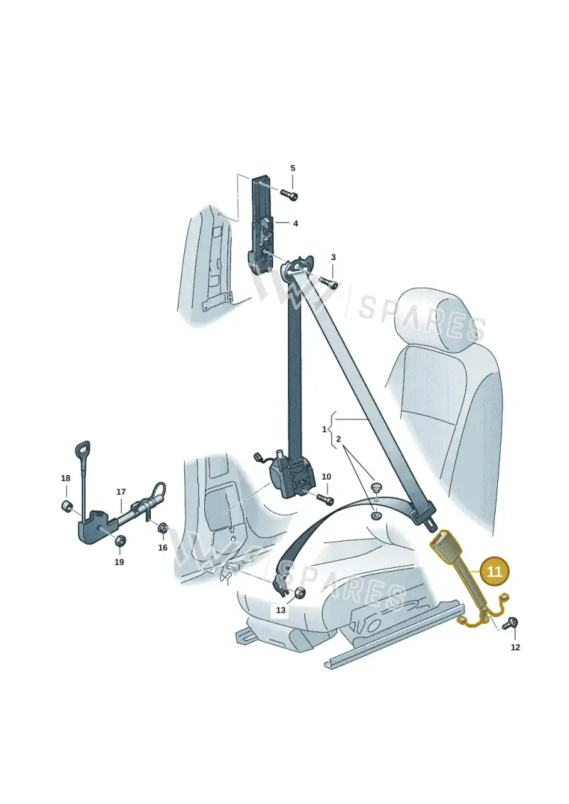 2K7857755EMNB — Volkswagen Caddy Maxi (2020-2025) diagram 2ka857060, position 11