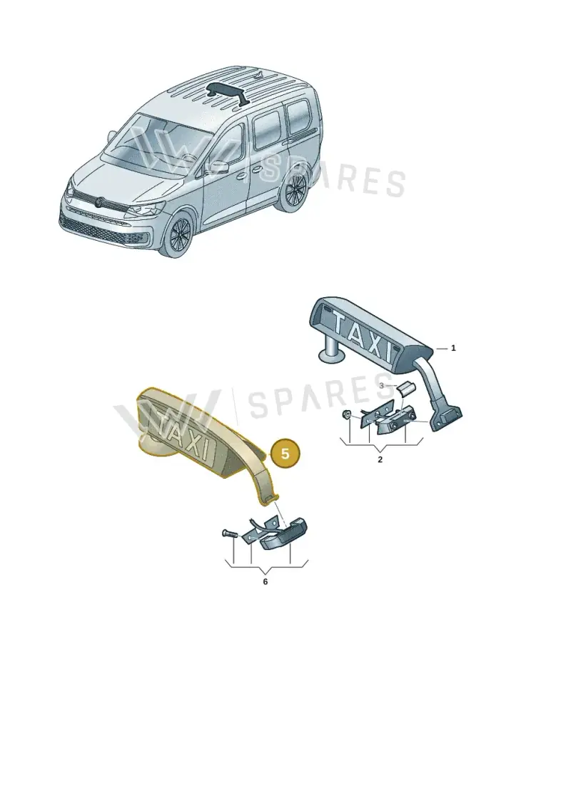 2K7862303 — Volkswagen Caddy Maxi (2020-2025) diagram 2ka941080, position 5