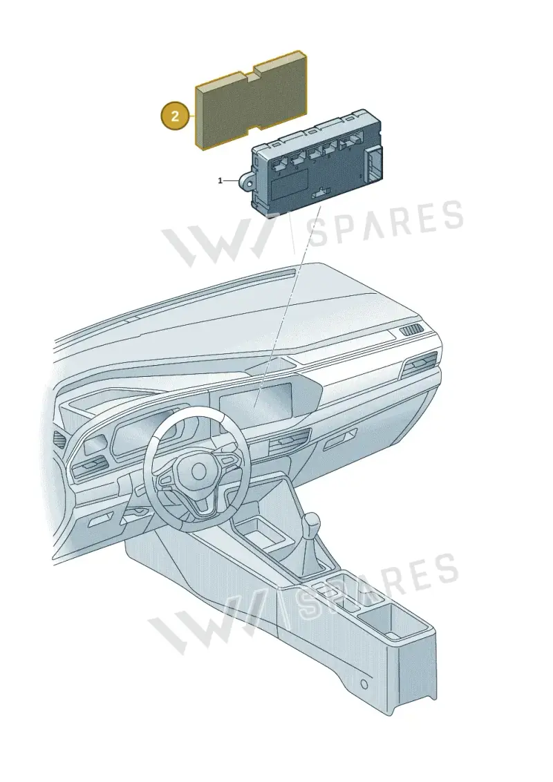 2K7863252 — Volkswagen Caddy Maxi Kombi (2020-2024) diagram 2ka941055, position 2