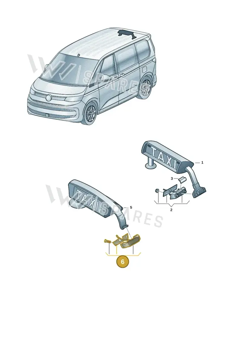 2K7959923A — Volkswagen Multivan (2021-2025) diagram 7t0941900, position 6