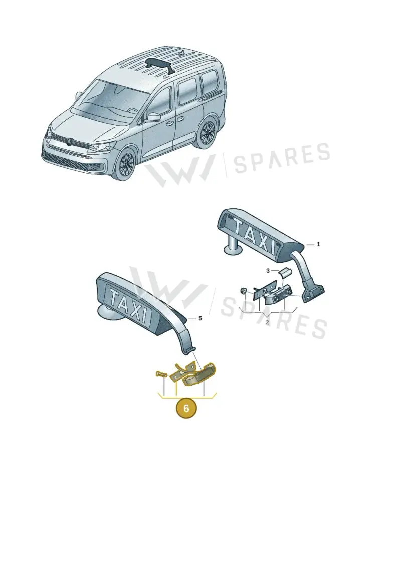 2K7959923B — Volkswagen Caddy Maxi (2020-2025) diagram 2ka941080, position 6