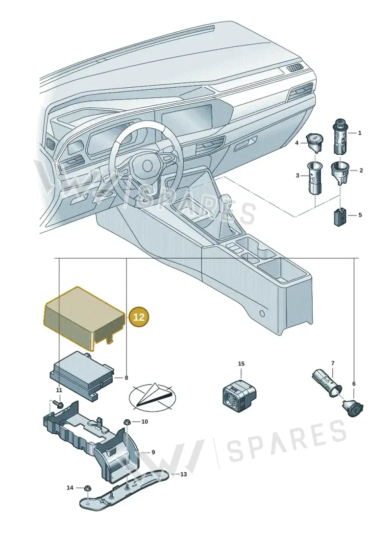 2K7972135 — Volkswagen Caddy Maxi (2020-2025) diagram 2ka919020, position 12