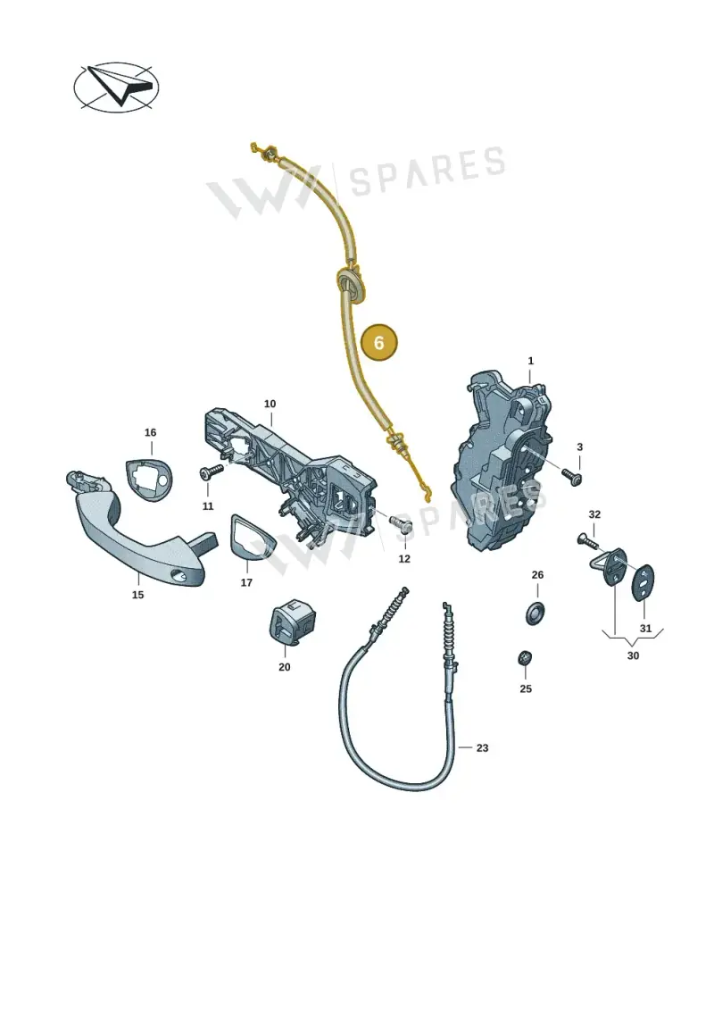2K7972295A — Volkswagen Caddy Maxi Kombi (2020-2024) diagram 2ka837000, position 6