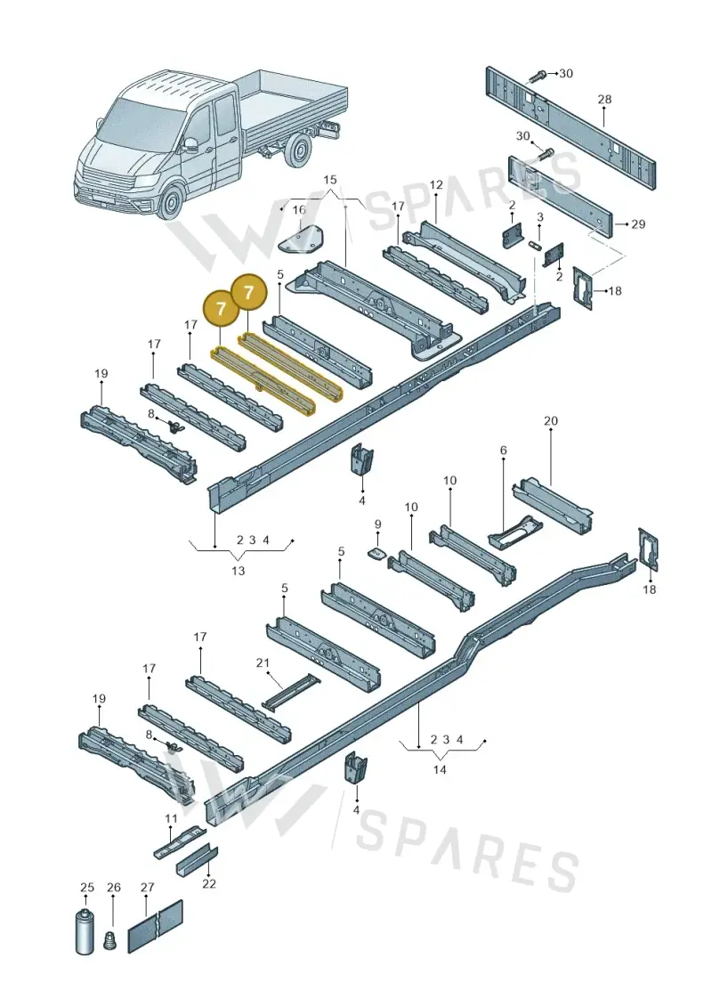2N0803163Q — Volkswagen MAN TGE 35 (2016-2021) diagram 807803250, position 7
