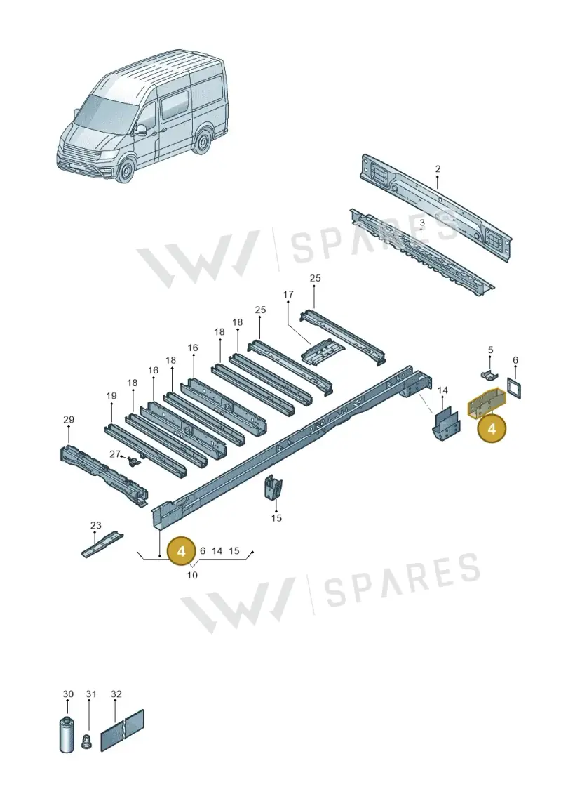 2N0804537A — Volkswagen E-Crafter 35 (2018-2024) diagram 599803250, position 4