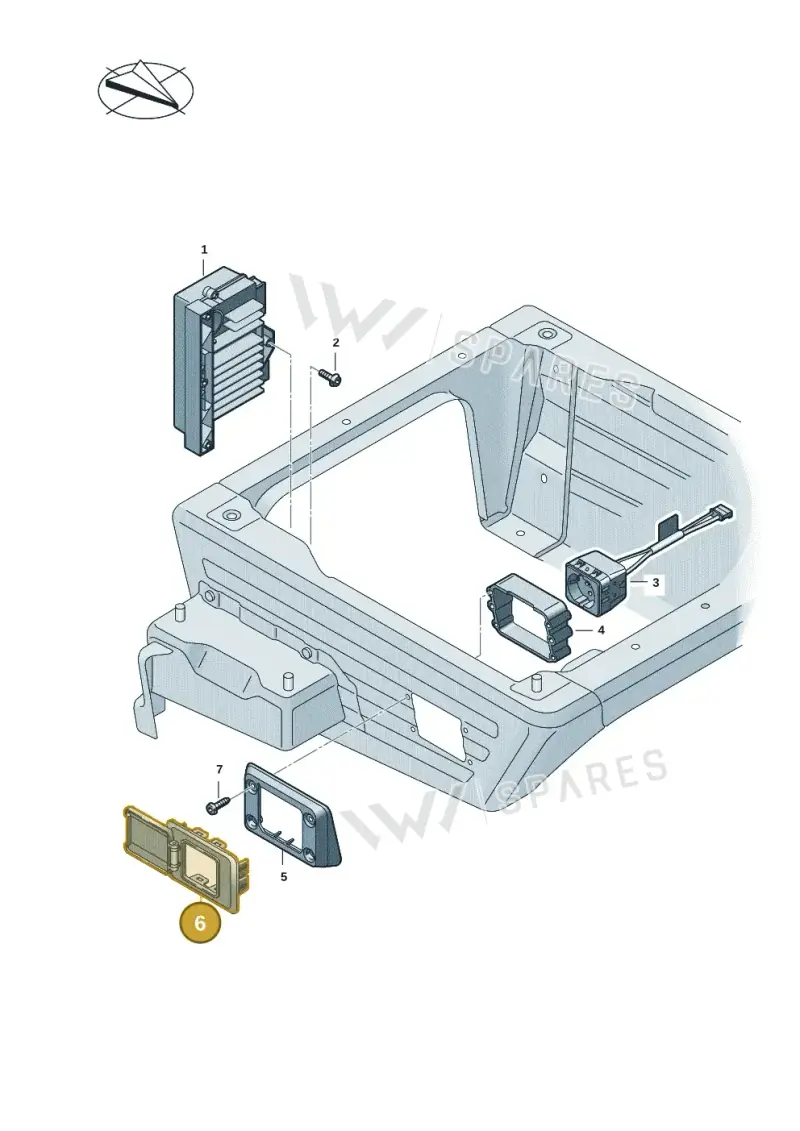 2N0864147A82V — Volkswagen Transport. multivan (2019-2024) diagram 7ep919025, position 6
