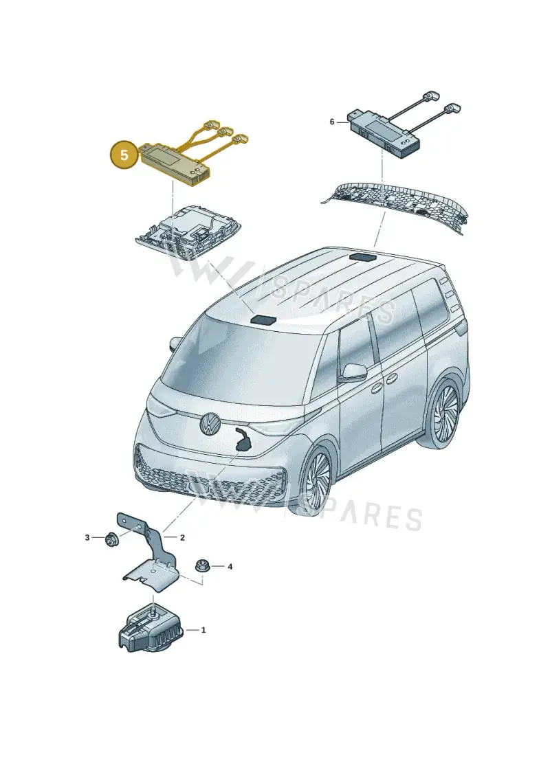 2N0951173C — Volkswagen ID.Buzz (2022-) diagram 15a951020, position 5