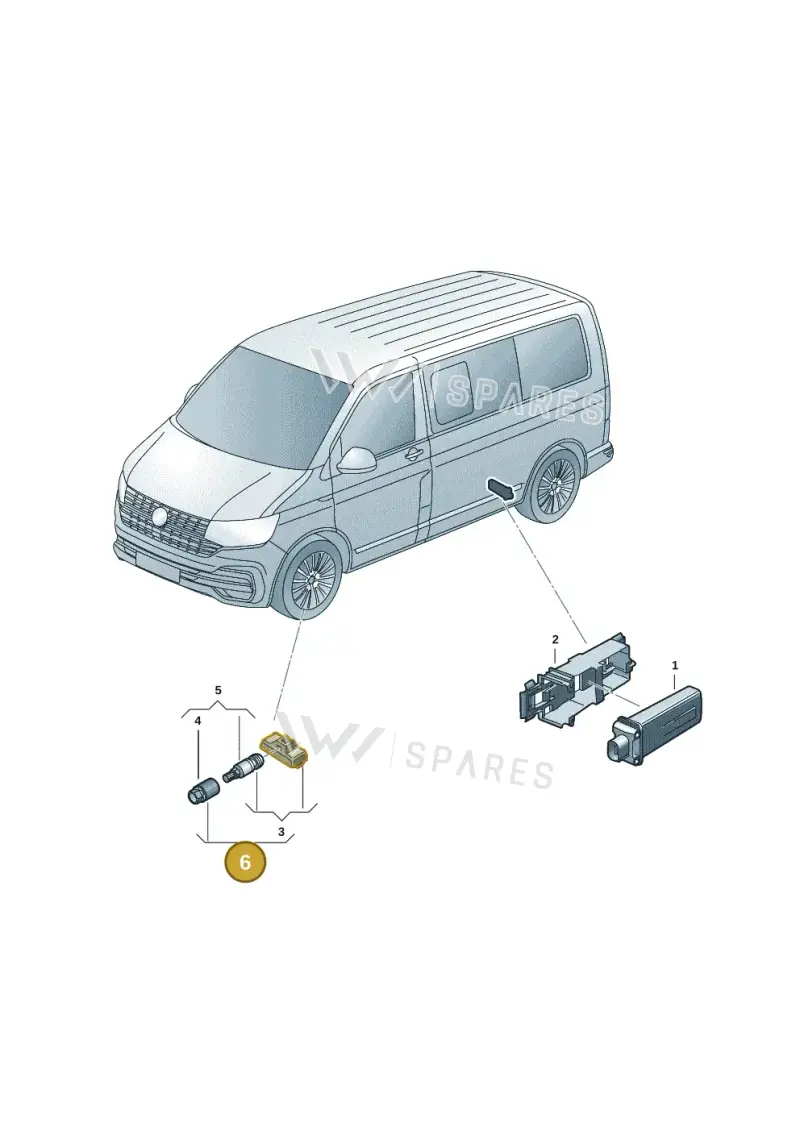 2N0998270A — Volkswagen Transporter Multivan (2019-2024) diagram 7ep907011, position 6