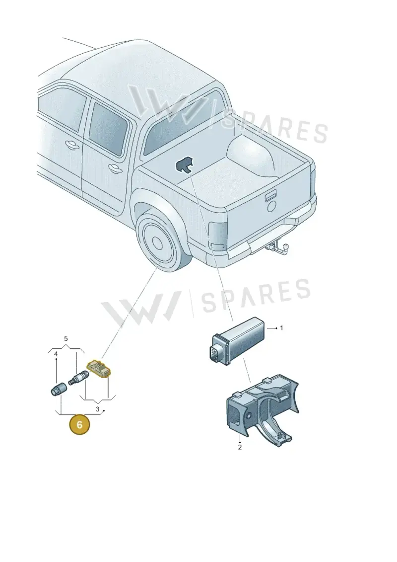 2N0998270A — Volkswagen Amarok (2022-) diagram 894907110, position 6