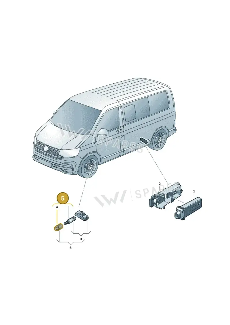 2N0998275A — Volkswagen Transport. multivan (2019-2024) diagram 7ep907011, position 5