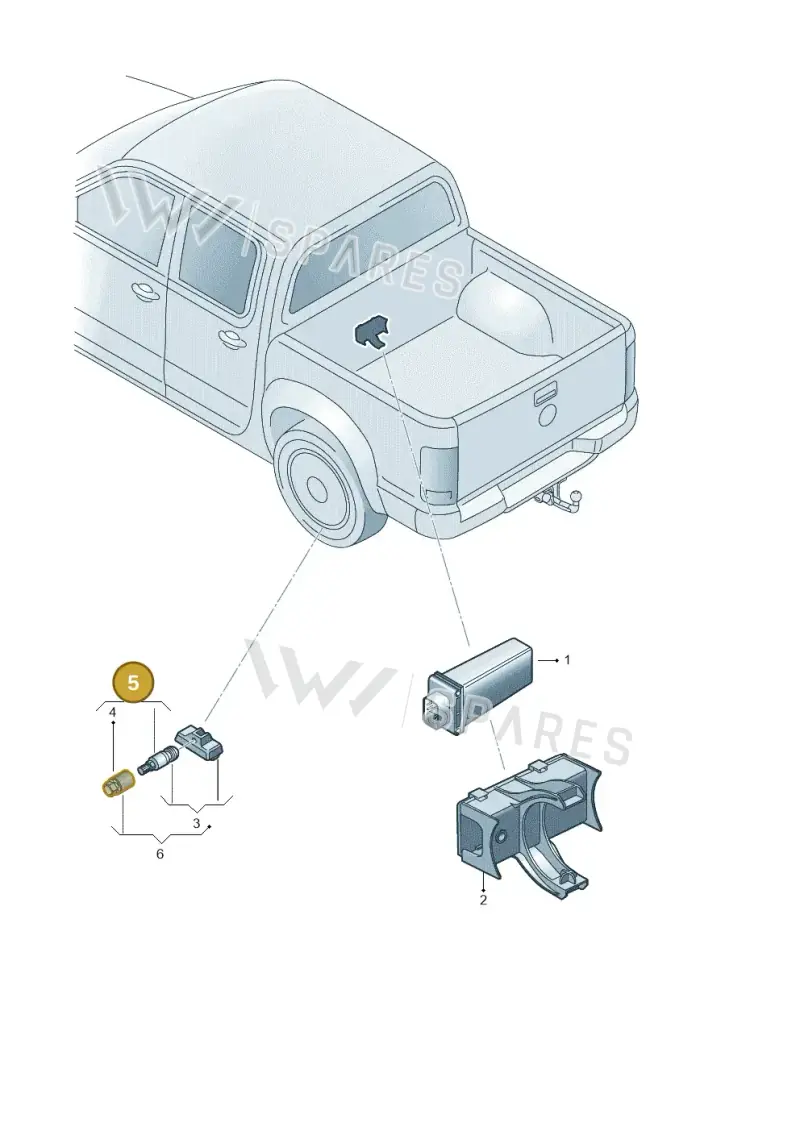 2N0998275A — Volkswagen Amarok twin cab (2022-) diagram 894907110, position 5