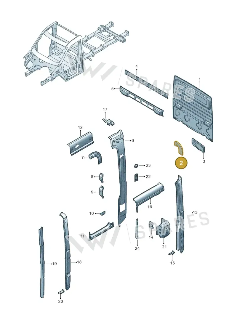 2NA801095 — Volkswagen Crafter (2016-2025) diagram 807809450, position 2