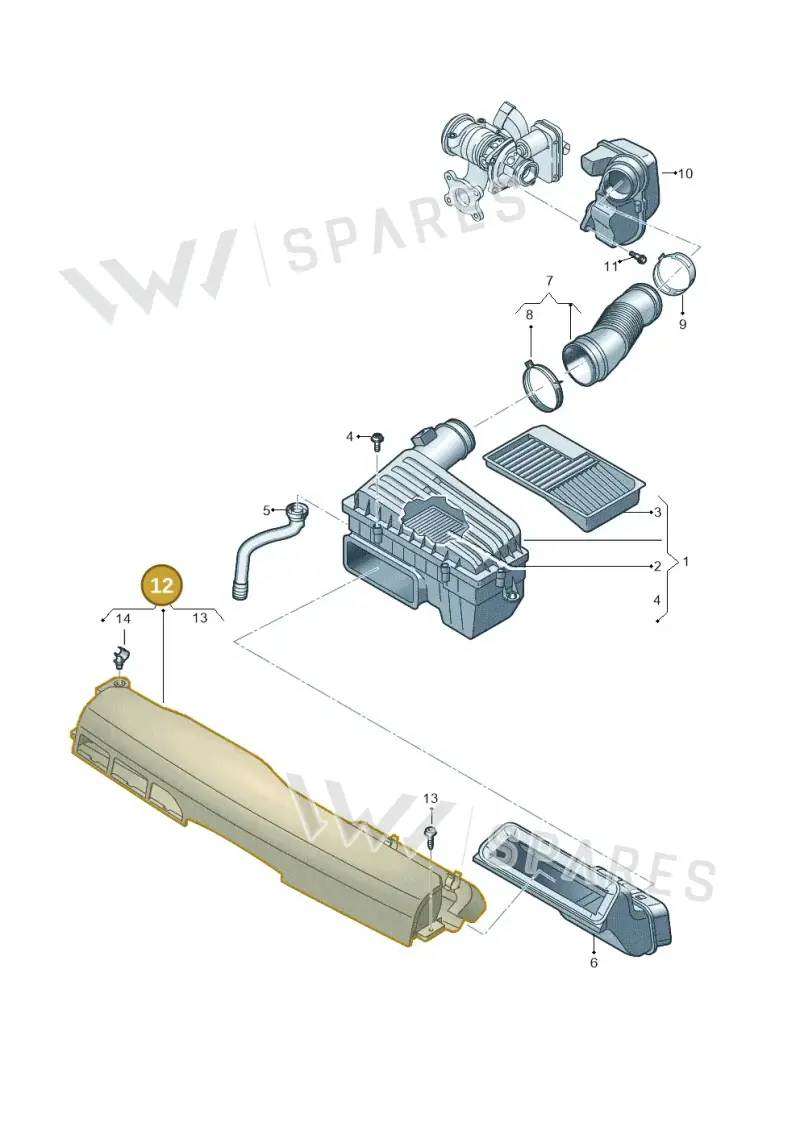 2Q0129509N — Skoda Fabia (2021-2022) diagram 587129050, position 12