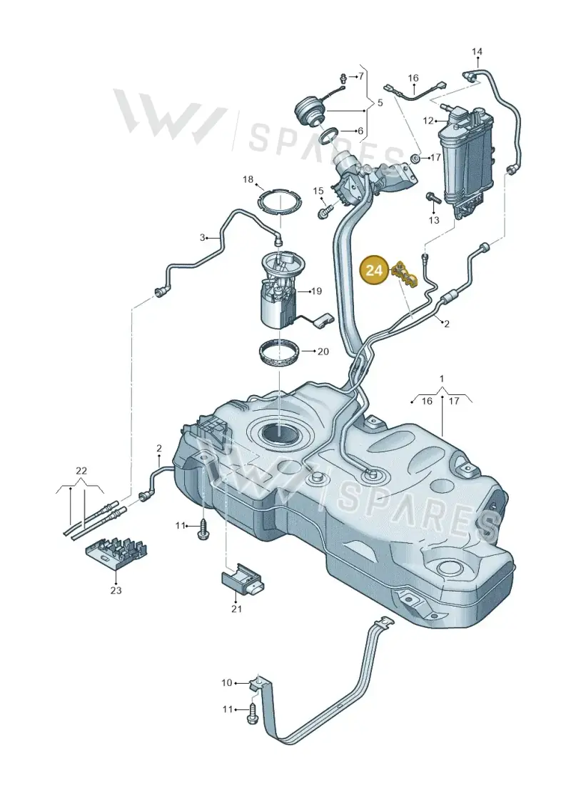 2Q0201270C — Volkswagen Taigo (2021-2024) diagram 587201042, position 24