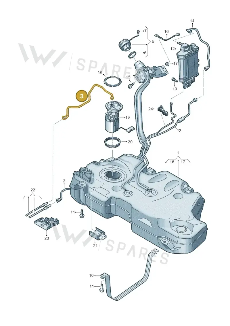 2Q0201293K — Volkswagen Taigo (2021-2024) diagram 587201042, position 3