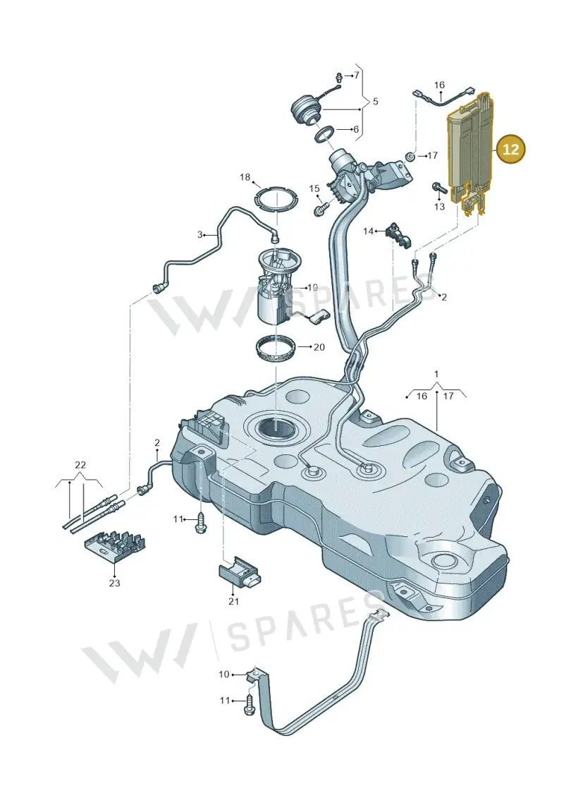 2Q0201801 — Volkswagen Taigo (2021-2024) diagram 837201400, position 12