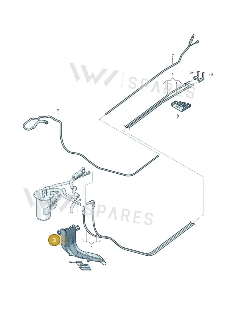 2Q0201973B — Volkswagen T-Cross 1,0 (2018-2024) diagram 837201250, position 3