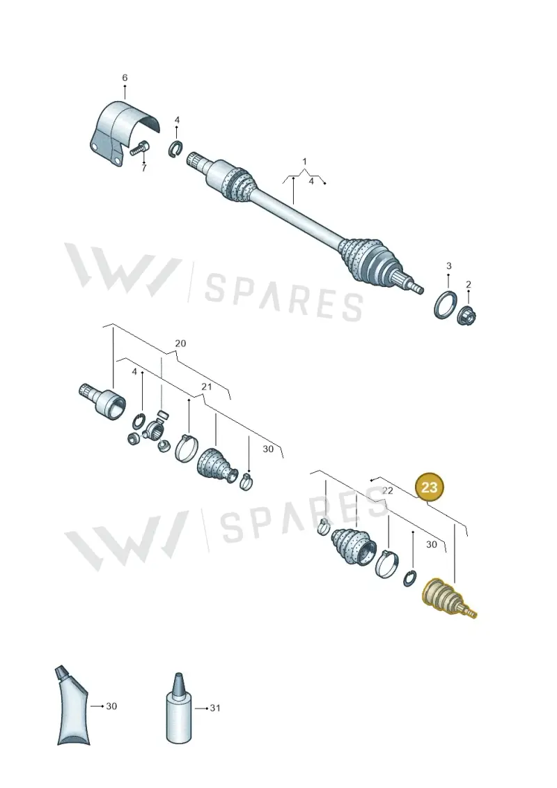 2Q0498099AX — Volkswagen Polo 1.0 BlueMotion (2017-2024) diagram 837407240, position 23