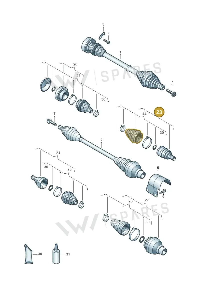 2Q0498099L — Skoda Superb Combi (2023-2024) diagram 827407340, position 23
