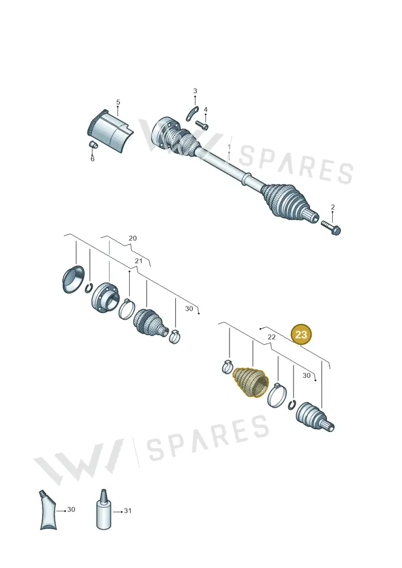 2Q0498099L — Volkswagen Caddy Maxi (2020-2025) diagram 884407300, position 23