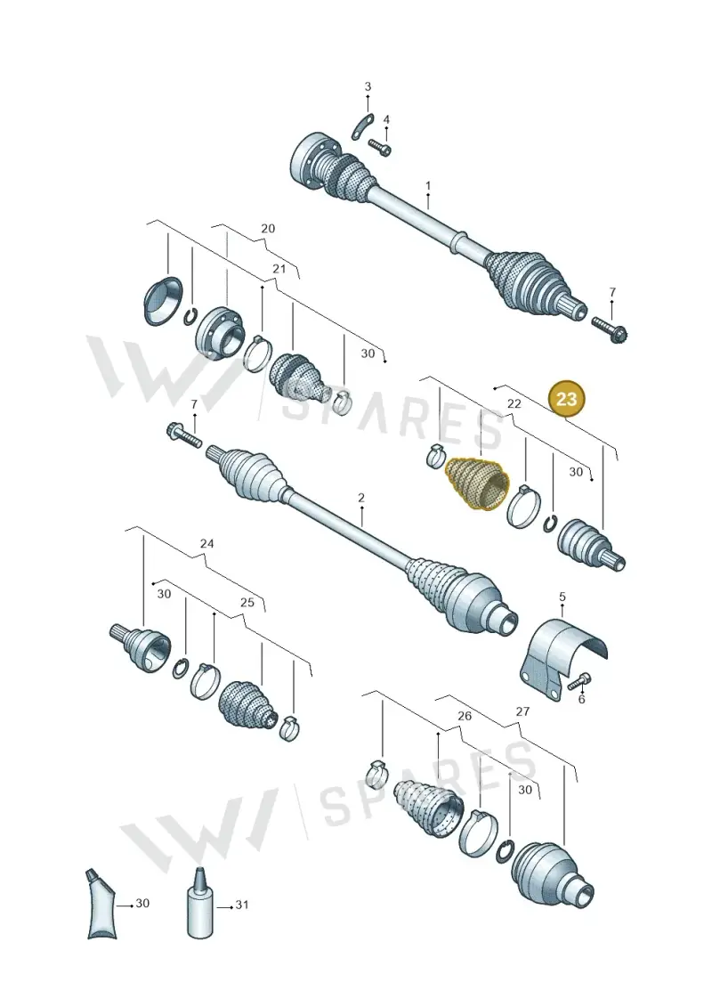 2Q0498099L — Volkswagen Passat Estate (2023-2025) diagram 827407340, position 23