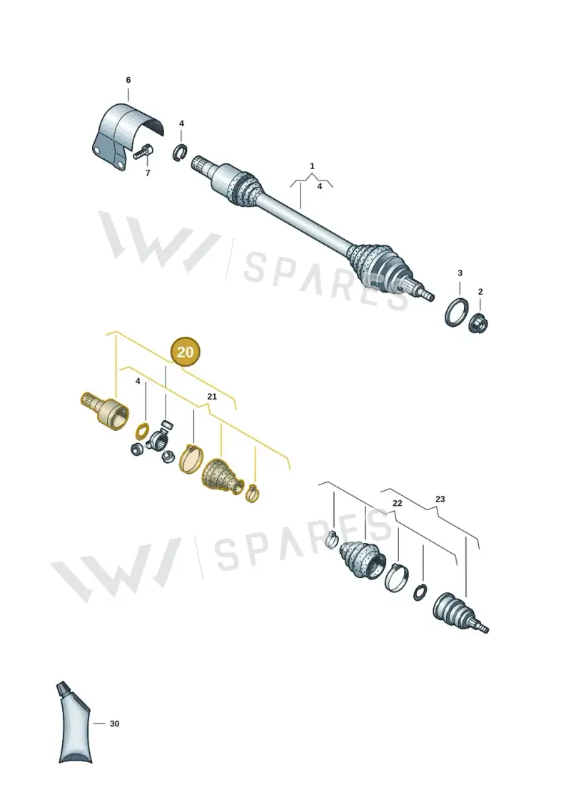 2Q0498103J — Volkswagen Taigo (2021-2024) diagram 2f0407420, position 20