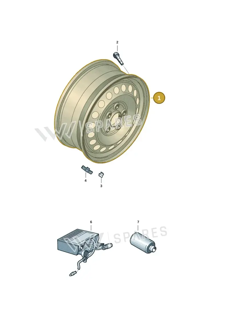 2Q0601027AR03C — Volkswagen Taigo (2021-2024) diagram 2ka601012, position 1