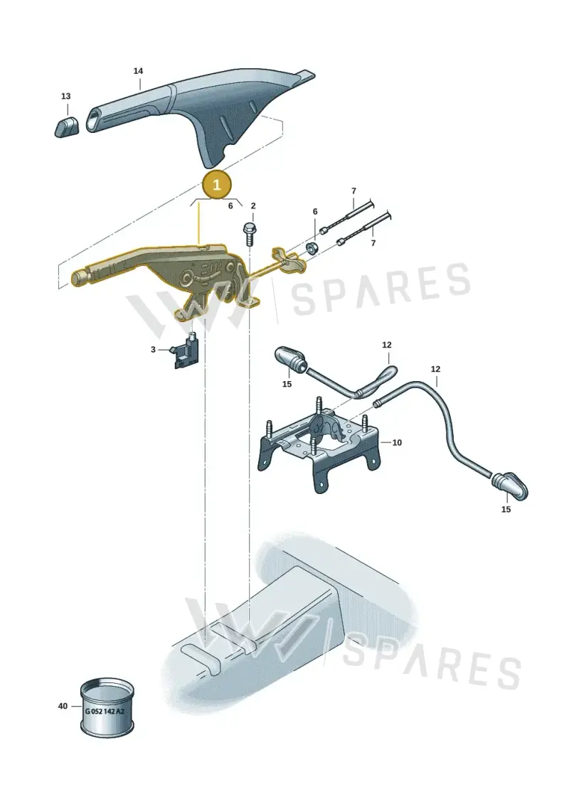 2Q0711303C — Volkswagen Taigo (2021-2024) diagram 2f0711000, position 1