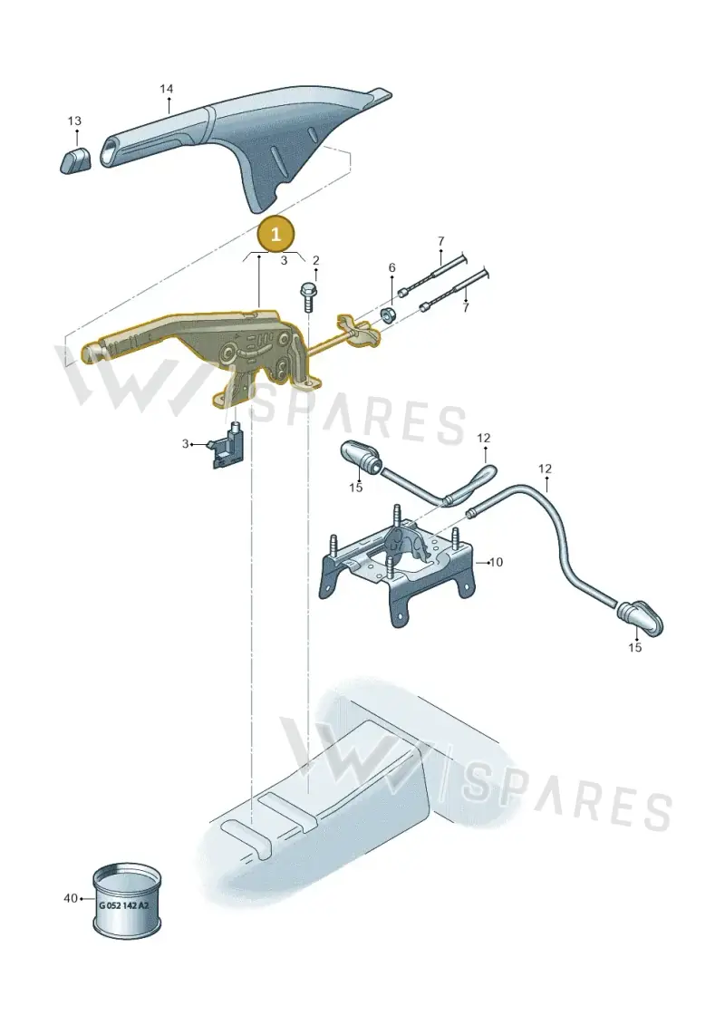 2Q0711303C — Audi A1 Sportback (2018-2025) diagram 837711500, position 1