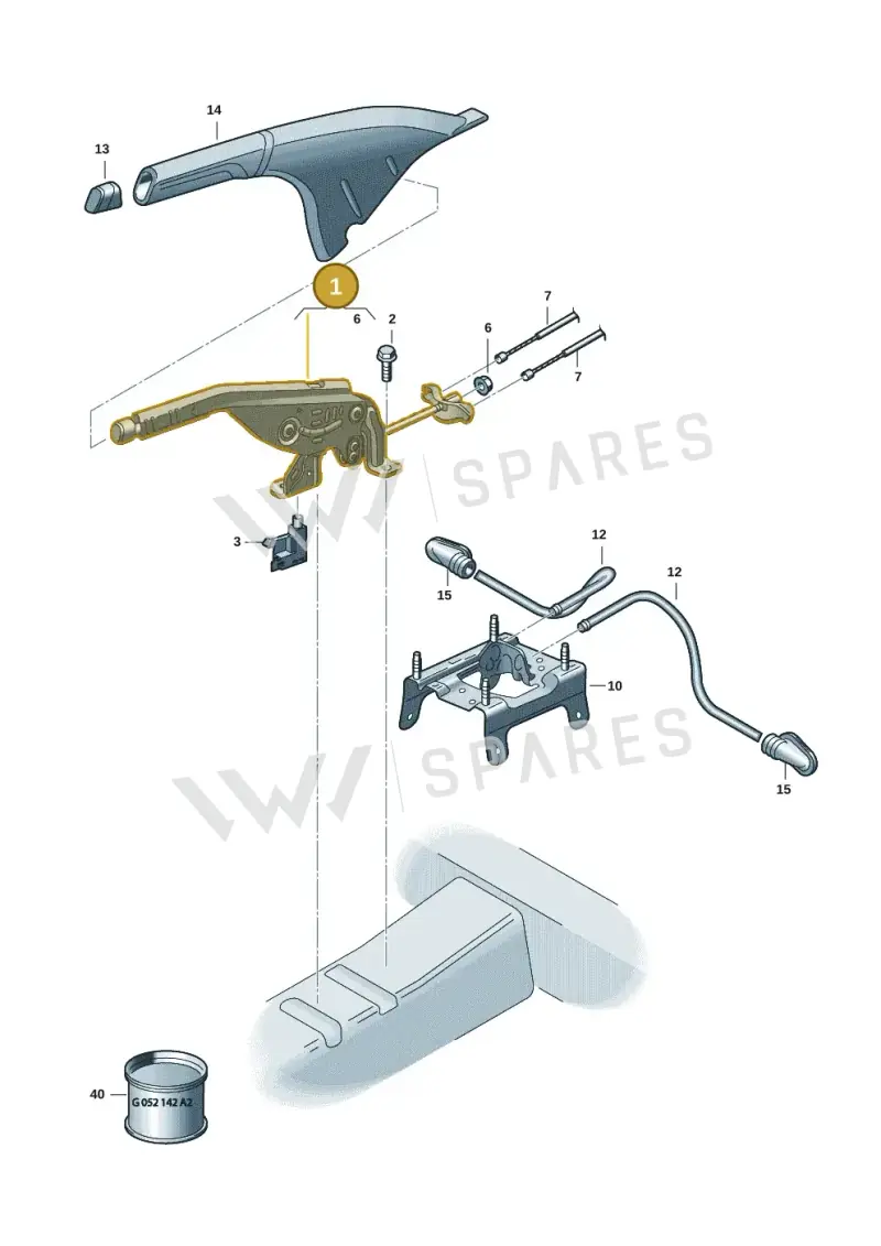 2Q0711303D — Volkswagen Taigo (2021-2024) diagram 2f0711000, position 1