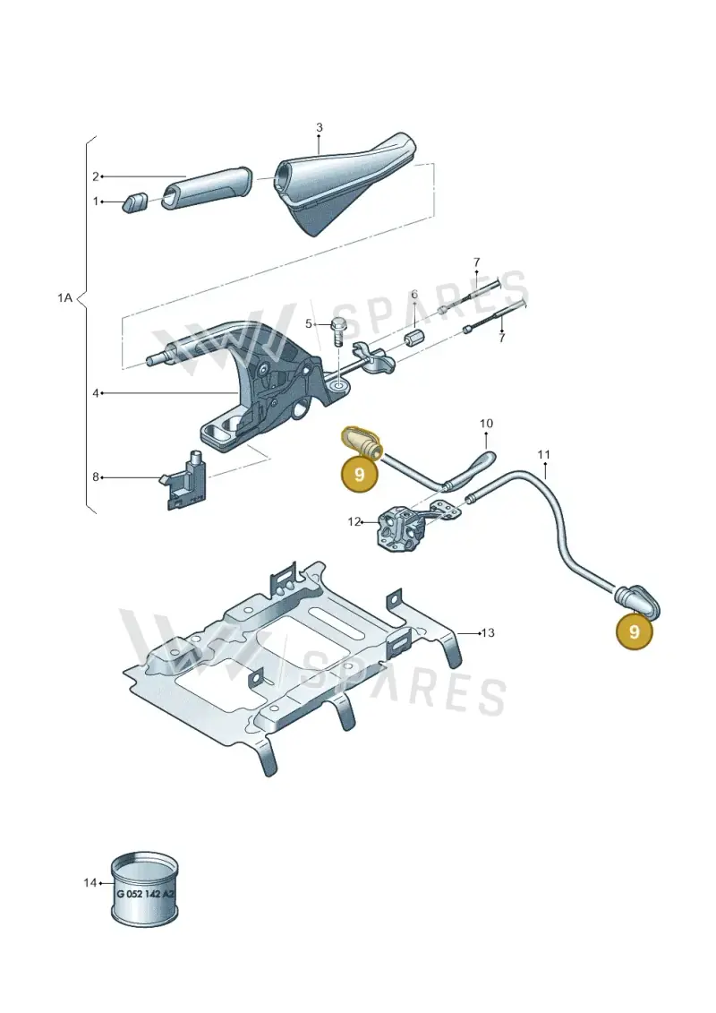 2Q0711487 — Volkswagen T-Cross (2019-2024) diagram 754711500, position 9