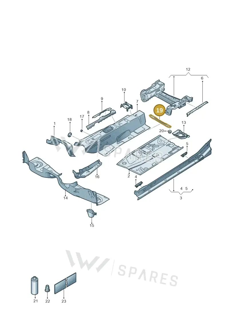 2Q0802128 — Volkswagen T-Cross 1,0 (2018-2024) diagram 587803005, position 19