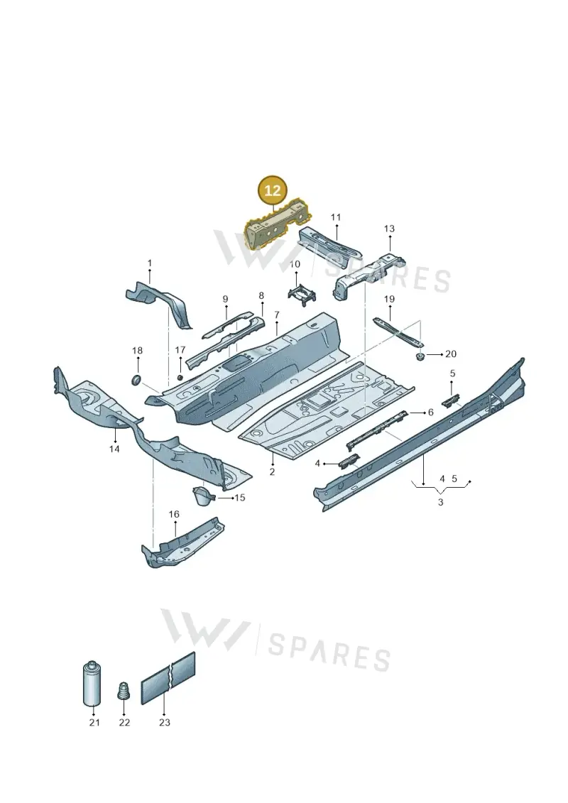 2Q0802381 — Volkswagen Taigo (2021-2024) diagram 835803050, position 12